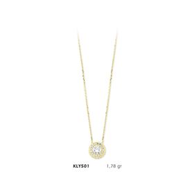 Harem Altın KLY501 14 Ayar Altın Tektaş Kolye