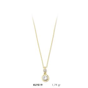 Harem Altın KLY519 14 Ayar Altın Tektaş Kolye