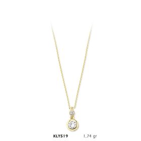 Harem Altın KLY519 14 Ayar Altın Tektaş Kolye