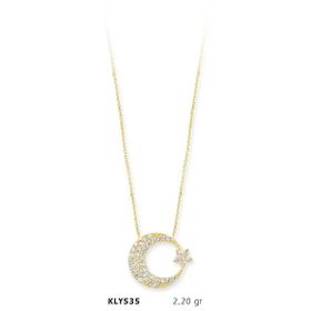 Harem Altın KLY535 14 Ayar Ay Yıldız Altın Kolye