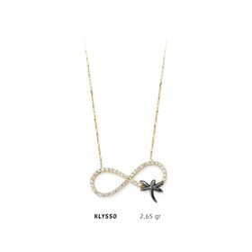 Harem Altın KLY550 14 Ayar Altın Yusufçuk Sonsuzluk Kolye