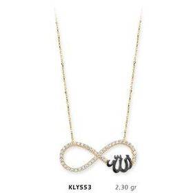 Harem Altın KLY553 14 Ayar Altın Allah Sonsuzluk Kolye