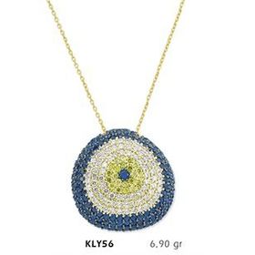 Harem Altın KLY56 14 Ayar Altın Nazar Boncuğu Kolye