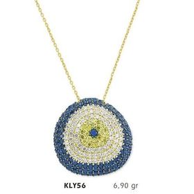 Harem Altın KLY56 14 Ayar Altın Nazar Boncuğu Kolye
