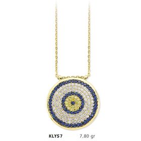 Harem Altın KLY57 14 Ayar Altın Nazar Boncuğu Kolye
