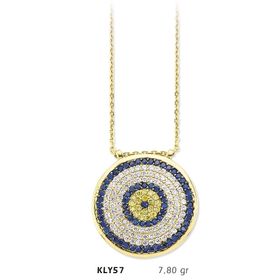Harem Altın KLY57 14 Ayar Altın Nazar Boncuğu Kolye