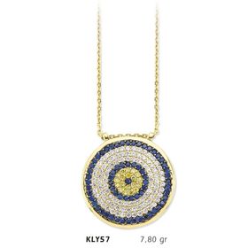 Harem Altın KLY57 14 Ayar Altın Nazar Boncuğu Kolye