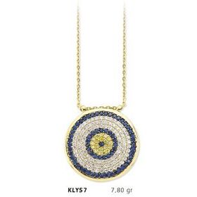 Harem Altın KLY57 14 Ayar Altın Nazar Boncuğu Kolye