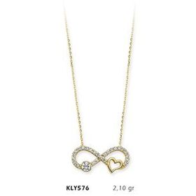 Harem Altın KLY576 14 Ayar Altın Sonsuzluk Kolye