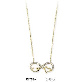 Harem Altın KLY586 14 Ayar Altın Sonsuzluk Kolye