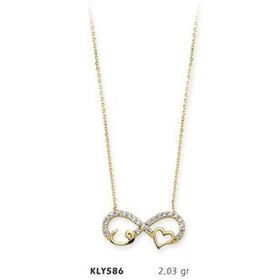 Harem Altın KLY586 14 Ayar Altın Sonsuzluk Kolye