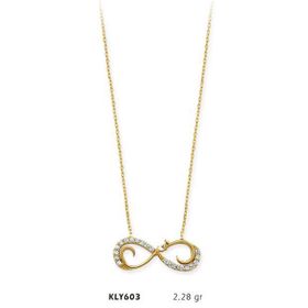 Harem Altın KLY603 14 Ayar Altın Aşk Sonsuzluk Kolye