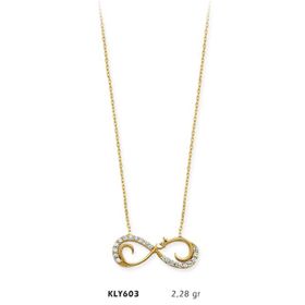 Harem Altın KLY603 14 Ayar Altın Aşk Sonsuzluk Kolye