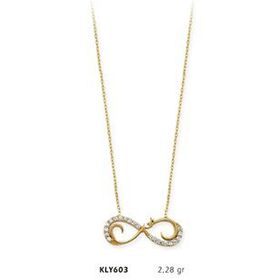 Harem Altın KLY603 14 Ayar Altın Aşk Sonsuzluk Kolye