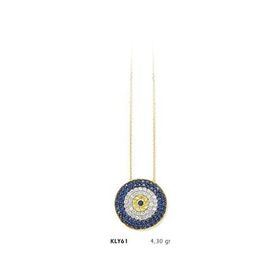 Harem Altın KLY61 14 Ayar Altın Nazar Boncuğu Kolye