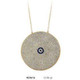 Harem Altın KLY616 14 Ayar Altın Nazar Boncuğu Kolye