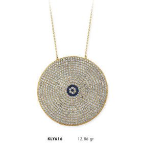 Harem Altın KLY616 14 Ayar Altın Nazar Boncuğu Kolye