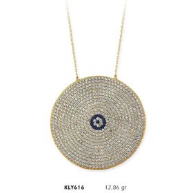 Harem Altın KLY616 14 Ayar Altın Nazar Boncuğu Kolye