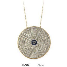 Harem Altın KLY616 14 Ayar Altın Nazar Boncuğu Kolye