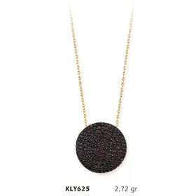 Harem Altın KLY625 14 Ayar Kahverengi Taşlı Altın Kolye