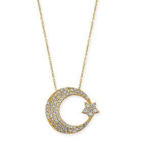 Harem Altın KLY629 14 Ayar Ay Yıldız Altın Kolye