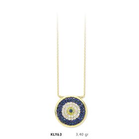 Harem Altın KLY63 14 Ayar Altın Nazar Boncuğu Kolye