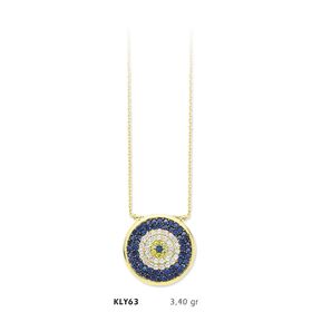 Harem Altın KLY63 14 Ayar Altın Nazar Boncuğu Kolye