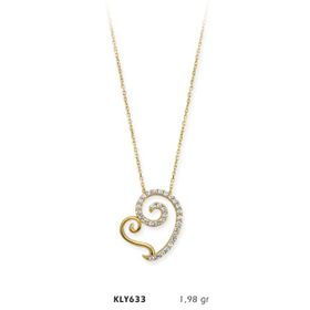Harem Altın KLY633 14 Ayar Kalp Altın Kolye