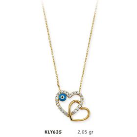 Harem Altın KLY635 14 Ayar Kalp Altın Kolye