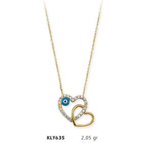 Harem Altın KLY635 14 Ayar Kalp Altın Kolye