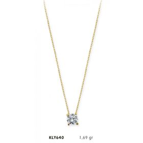 Harem Altın KLY640 14 Ayar Tektaş Altın Kolye