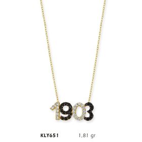 Harem Altın KLY651 14 Ayar Altın 1903 Yazılı Kolye