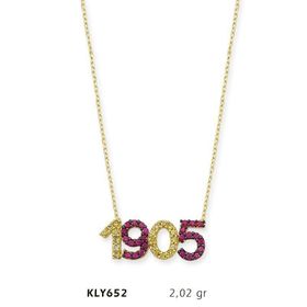Harem Altın KLY652 14 Ayar Altın 1905 Yazılı Kolye