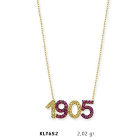 Harem Altın KLY652 14 Ayar Altın 1905 Yazılı Kolye