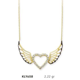Harem Altın KLY658 14 Ayar Altın Melek Kanadı Kolye