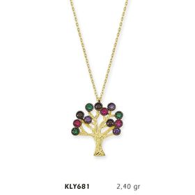 Harem Altın KLY681 14 Ayar Altın Hayat Ağacı Kolye