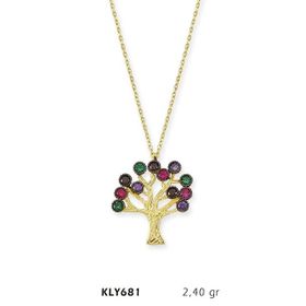 Harem Altın KLY681 14 Ayar Altın Hayat Ağacı Kolye