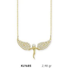 Harem Altın KLY685 14 Ayar Altın Melek Kanadı Kolye