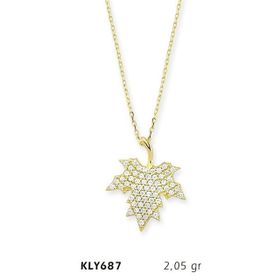 Harem Altın KLY687 14 Ayar Altın Yaprak Kolye