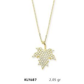 Harem Altın KLY687 14 Ayar Altın Yaprak Kolye