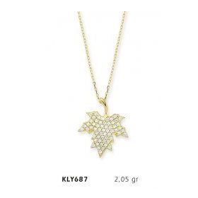 Harem Altın KLY687 14 Ayar Altın Yaprak Kolye
