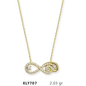 Harem Altın KLY707 14 Ayar Altın Sonsuzluk Kolye