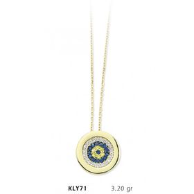 Harem Altın KLY71 14 Ayar Altın Nazar Boncuğu Kolye