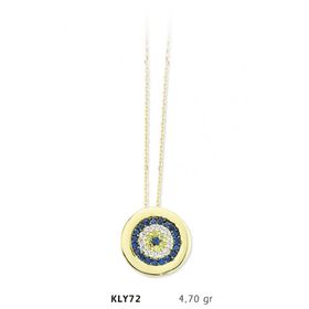 Harem Altın KLY72 14 Ayar Altın Nazar Boncuğu Kolye