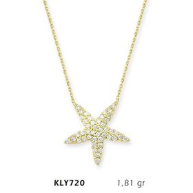 Harem Altın KLY720 14 Ayar Altın Deniz Yıldızı Kolye