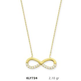 Harem Altın KLY734 14 Ayar Altın Sonsuzluk Kolye