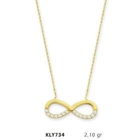 Harem Altın KLY734 14 Ayar Altın Sonsuzluk Kolye