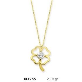 Harem Altın KLY755 14 Ayar Altın Yonca Kolye