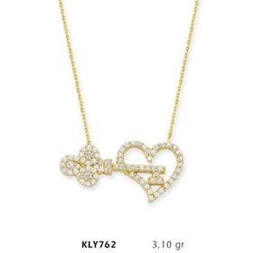 Harem Altın KLY762 14 Ayar Anahtar & Kalp Altın Kolye