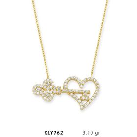 Harem Altın KLY762 14 Ayar Anahtar & Kalp Altın Kolye